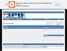 Tablet Screenshot of irishpokerboards.com